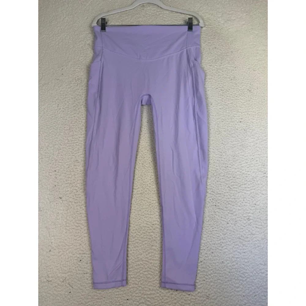 Coolibar Ananda Legging Womens L Purple Elastane UPF 50+ Pockets 10864